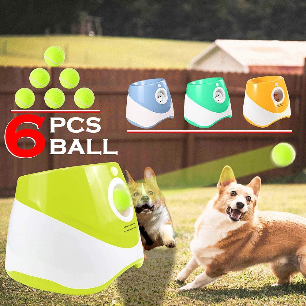 ThePetsHeavens™ | Automatic Dog Ball Launcher – 3 Distance Settings, USB Rechargeable Tennis Toy